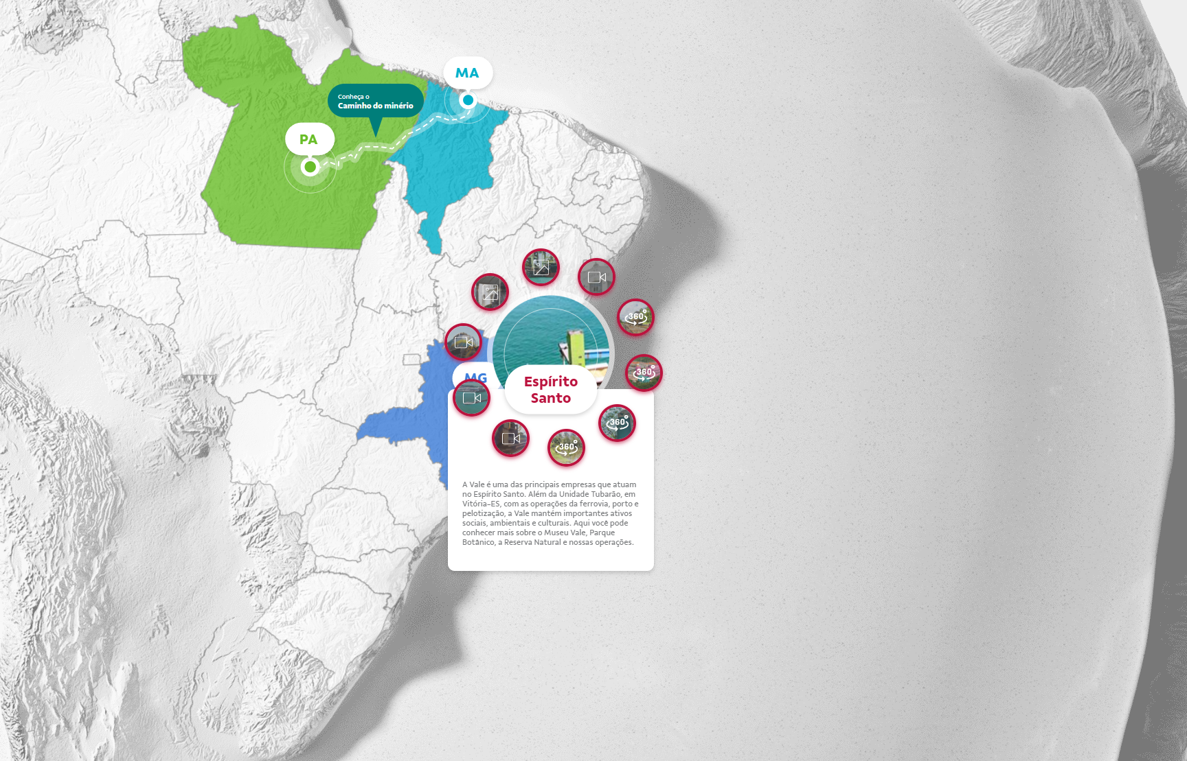 Imagem da plataforma de visitas virtuais Vale